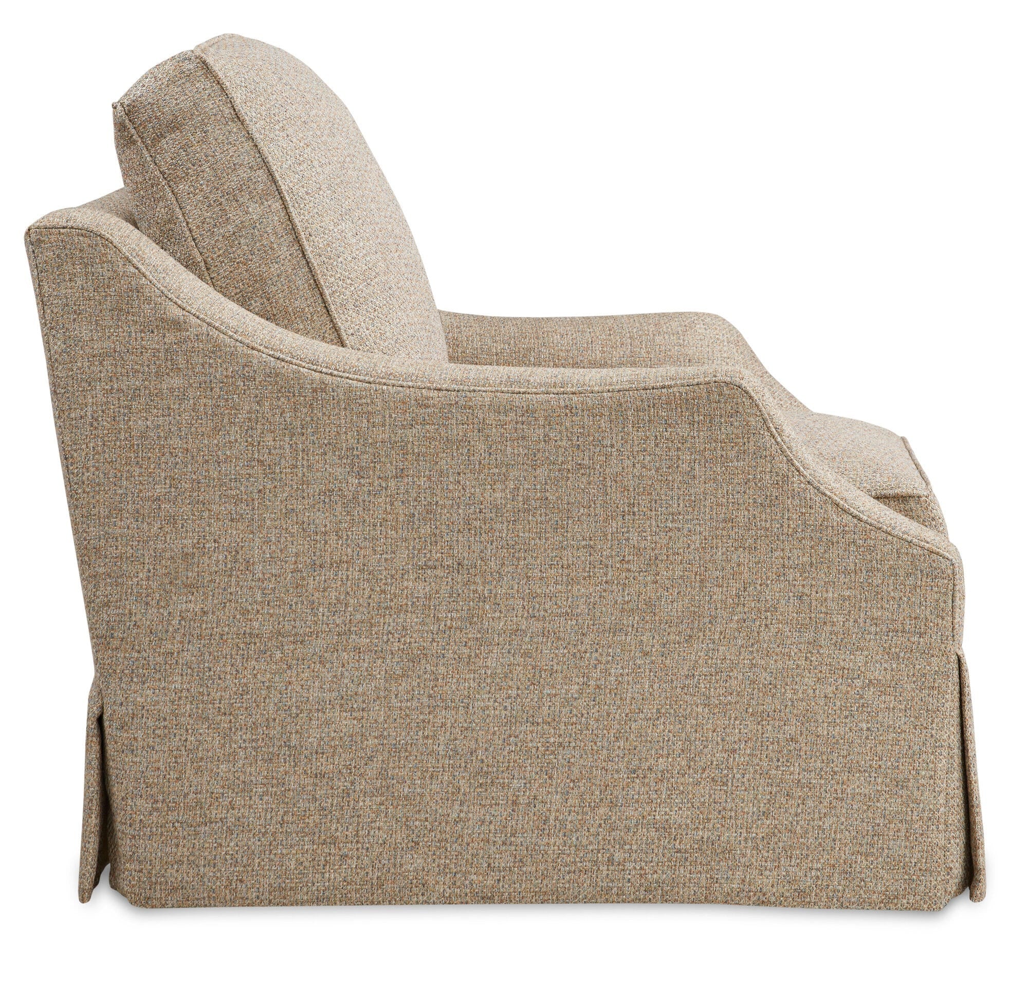 Bea Skirted Swivel Chair (Welt) Side Image