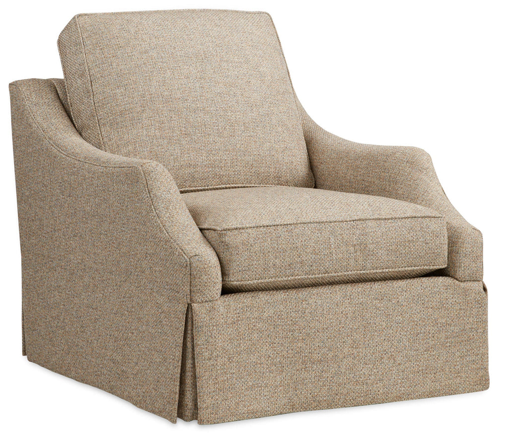 Bea Skirted Swivel Chair (Welt) Silo Image