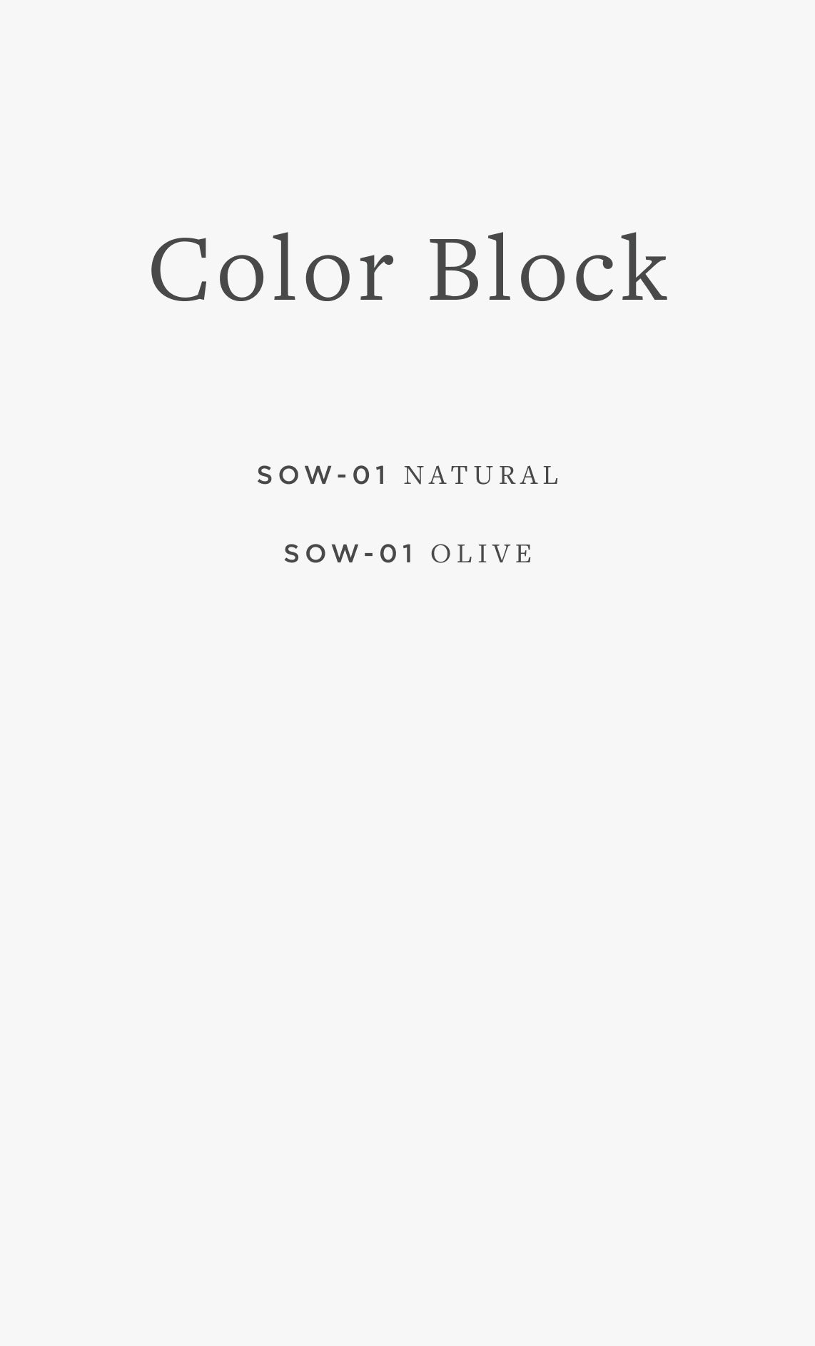 SOW-01 COLOR BLOCK / 01