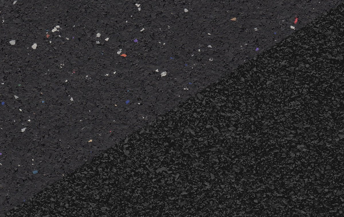 confetti & natural rubber flooring