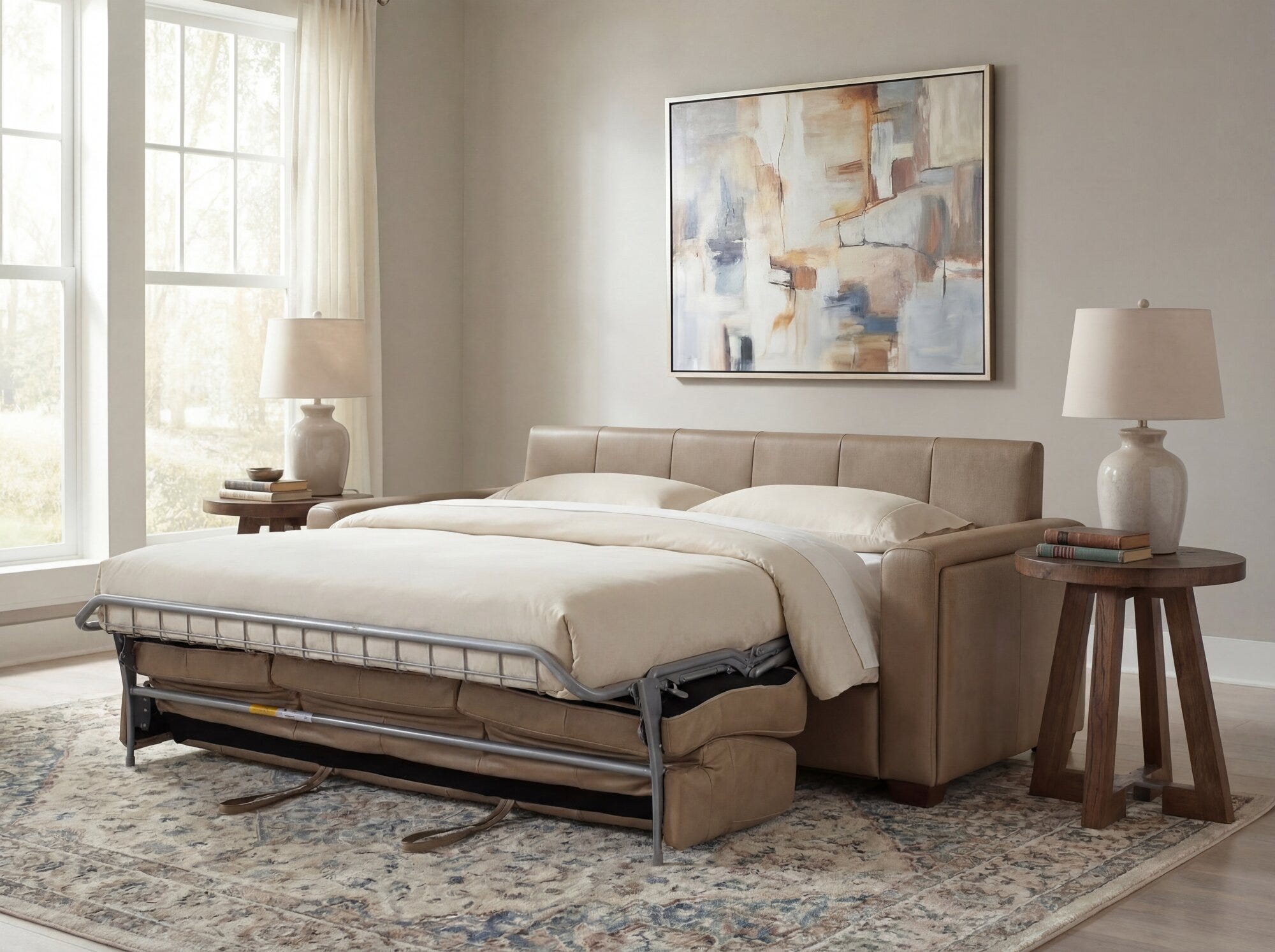Griffin Queen Sleeper Sofa Open