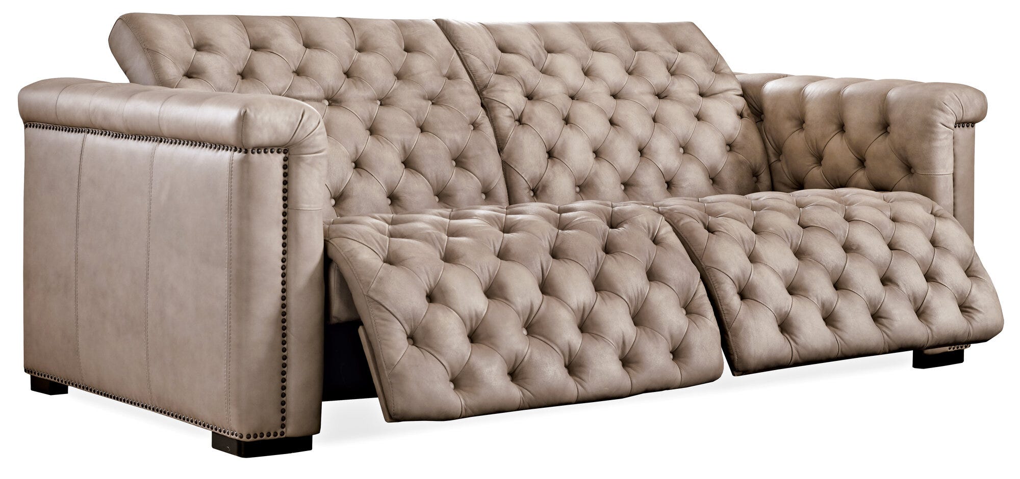 Savion 2 over 2 Sofa with Power Recline & Power Headrest - Open
