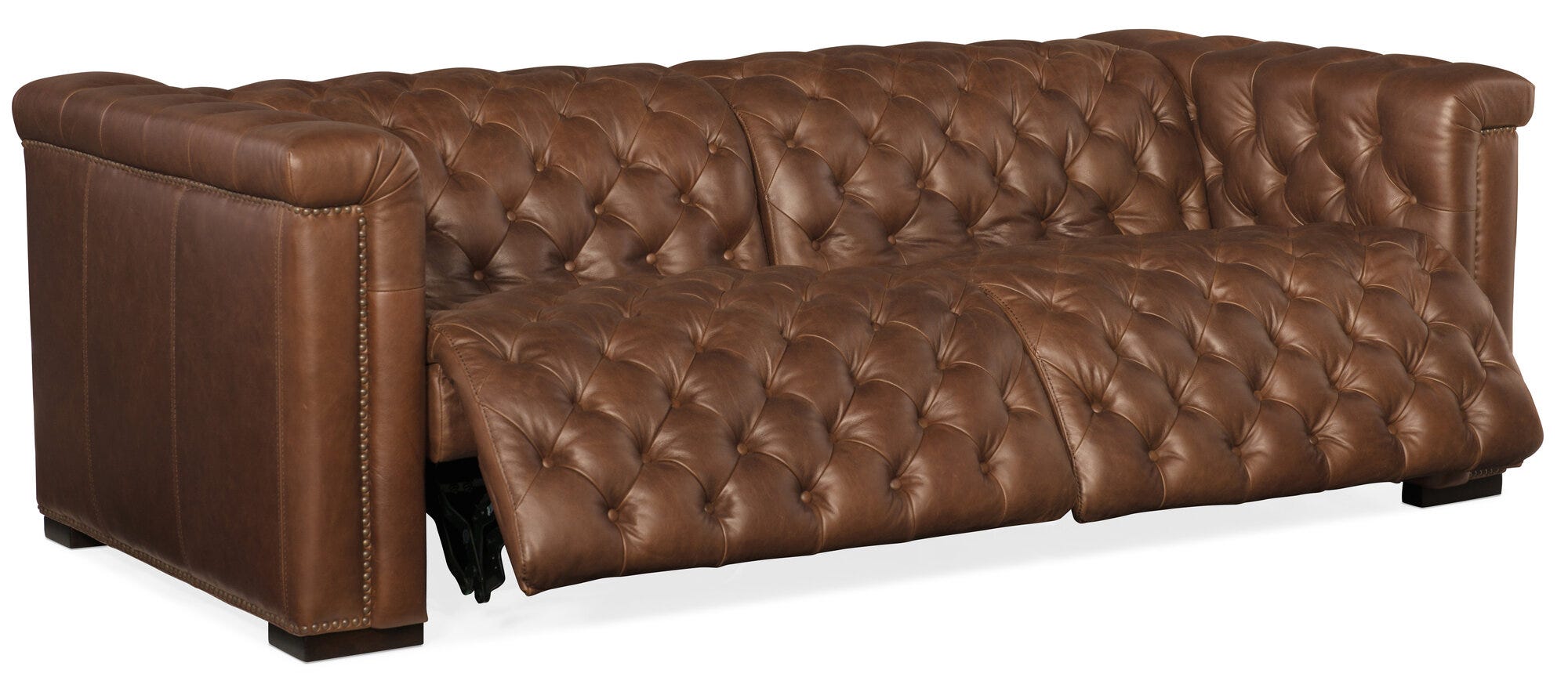 Savion 2 over 2 Sofa with Power Recline & Power Headrest - Open