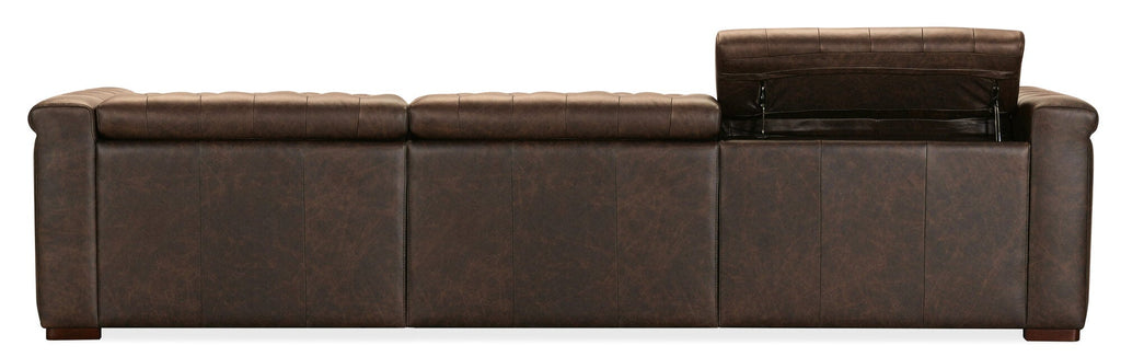 Savion Deux 3 Seat Sofa with Two Power Recliners and Three Power Headrests