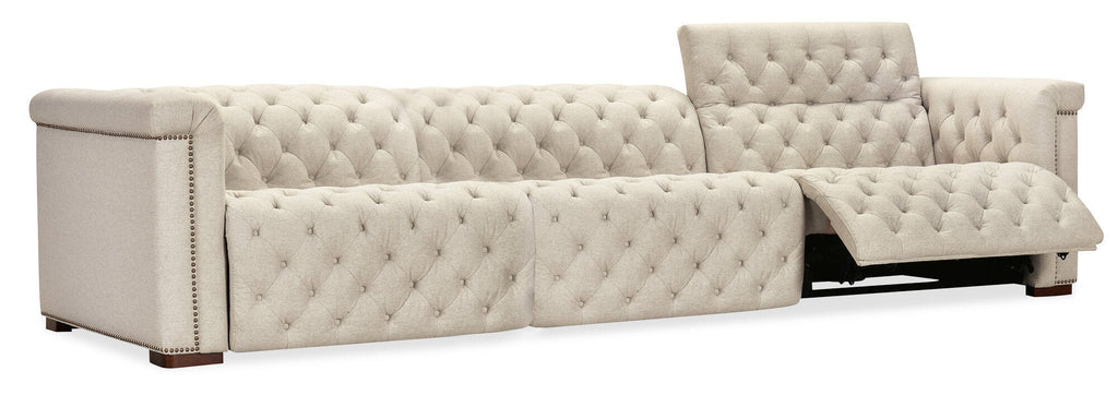 Savion Deux 3 Seat Sofa with Two Power Recliners and Three Power Headrests