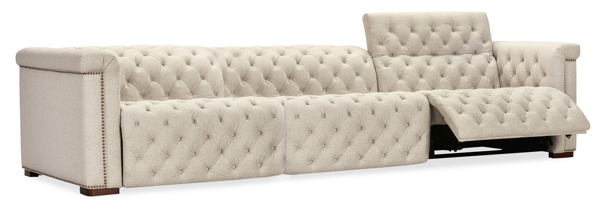 Savion Deux 3 Seat Sofa with Two Power Recliners and Three Power Headrests