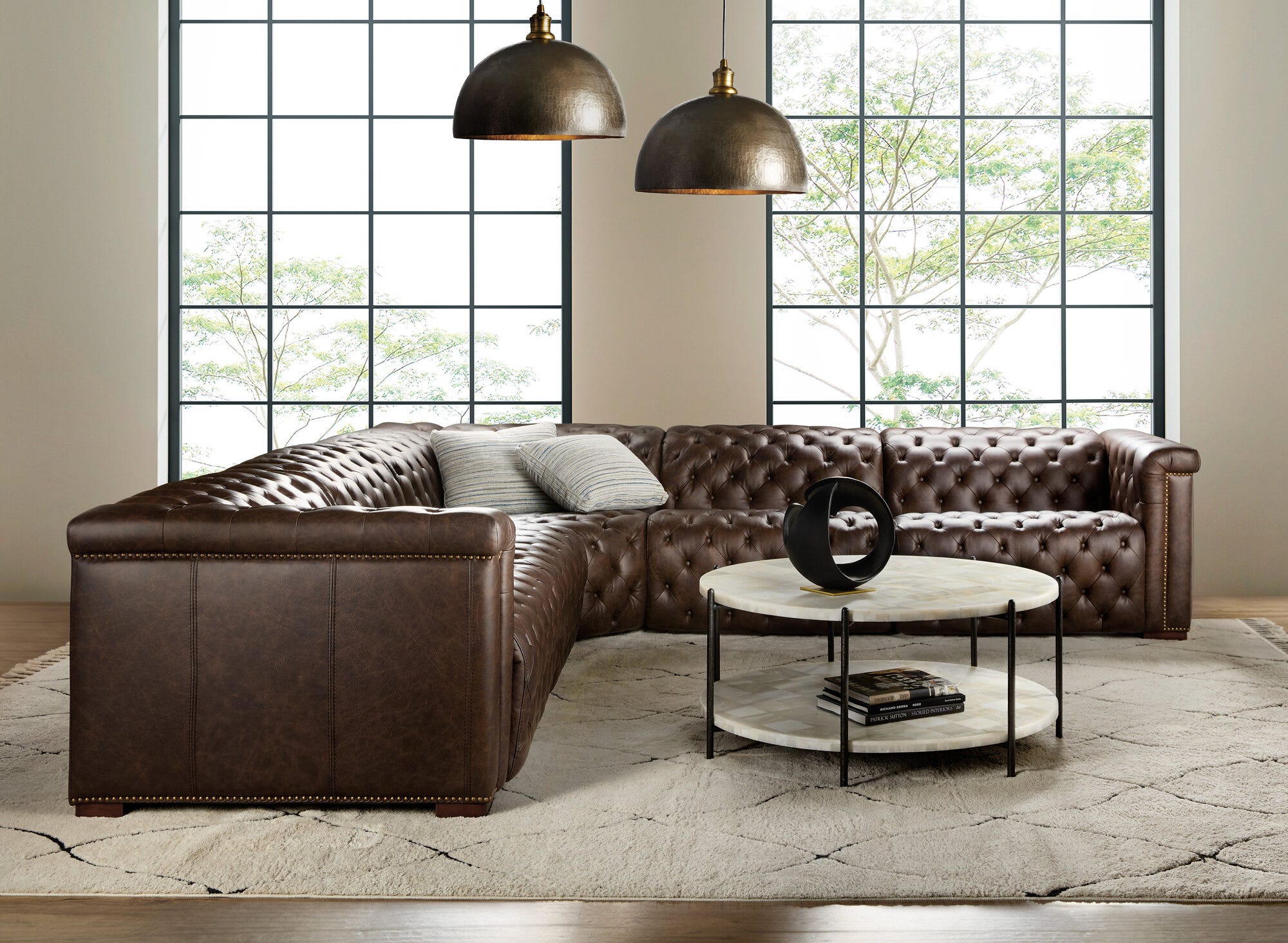 Savion Deux 5 Seat Sectional with Three Power Recliners and Six Power Headrests