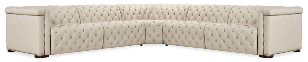 Savion Deux 5 Seat Sectional with Three Power Recliners and Six Power Headrests