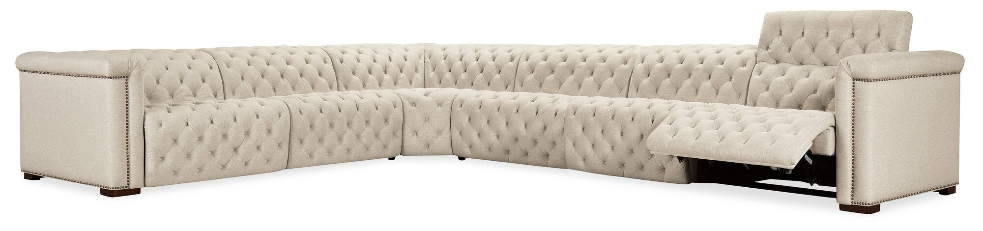 Savion Deux 6 Seat Sectional with Three Power Recliners and Seven Power Headrests