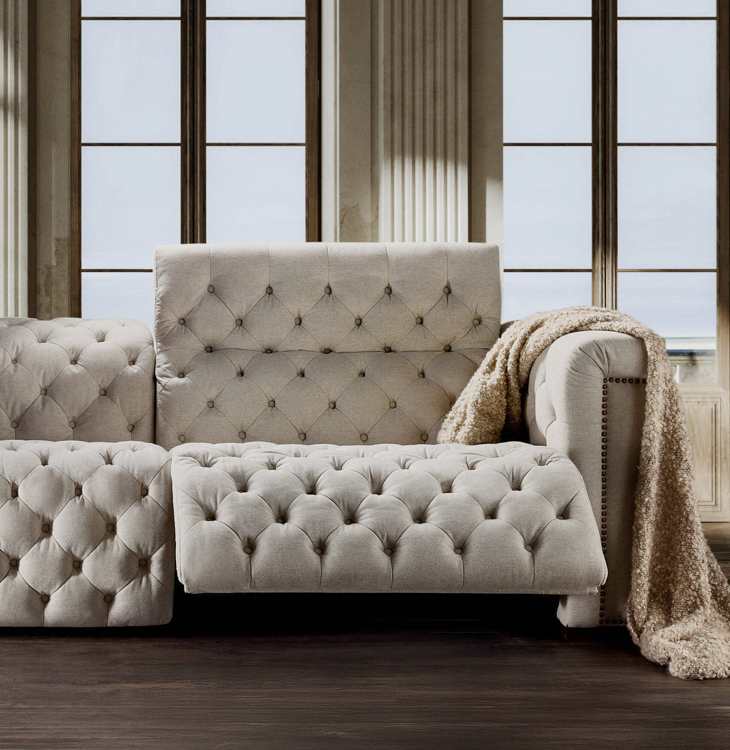 Savion Deux Sofa with Power Recliners and Power Headrests