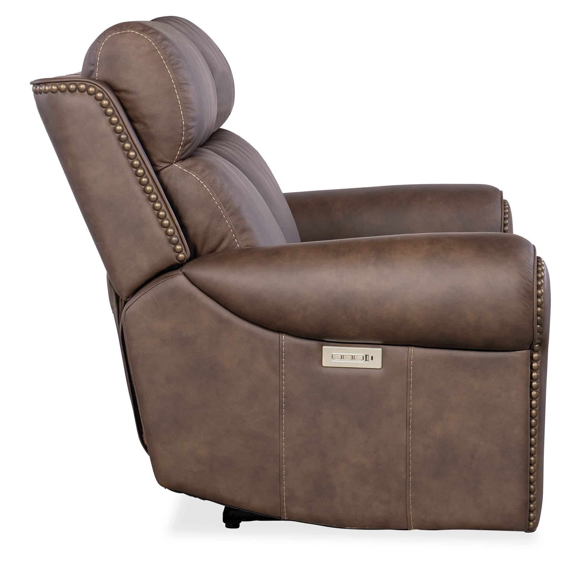 Duncan Power Loveseat with Power Headrest & Lumbar - Side Silo