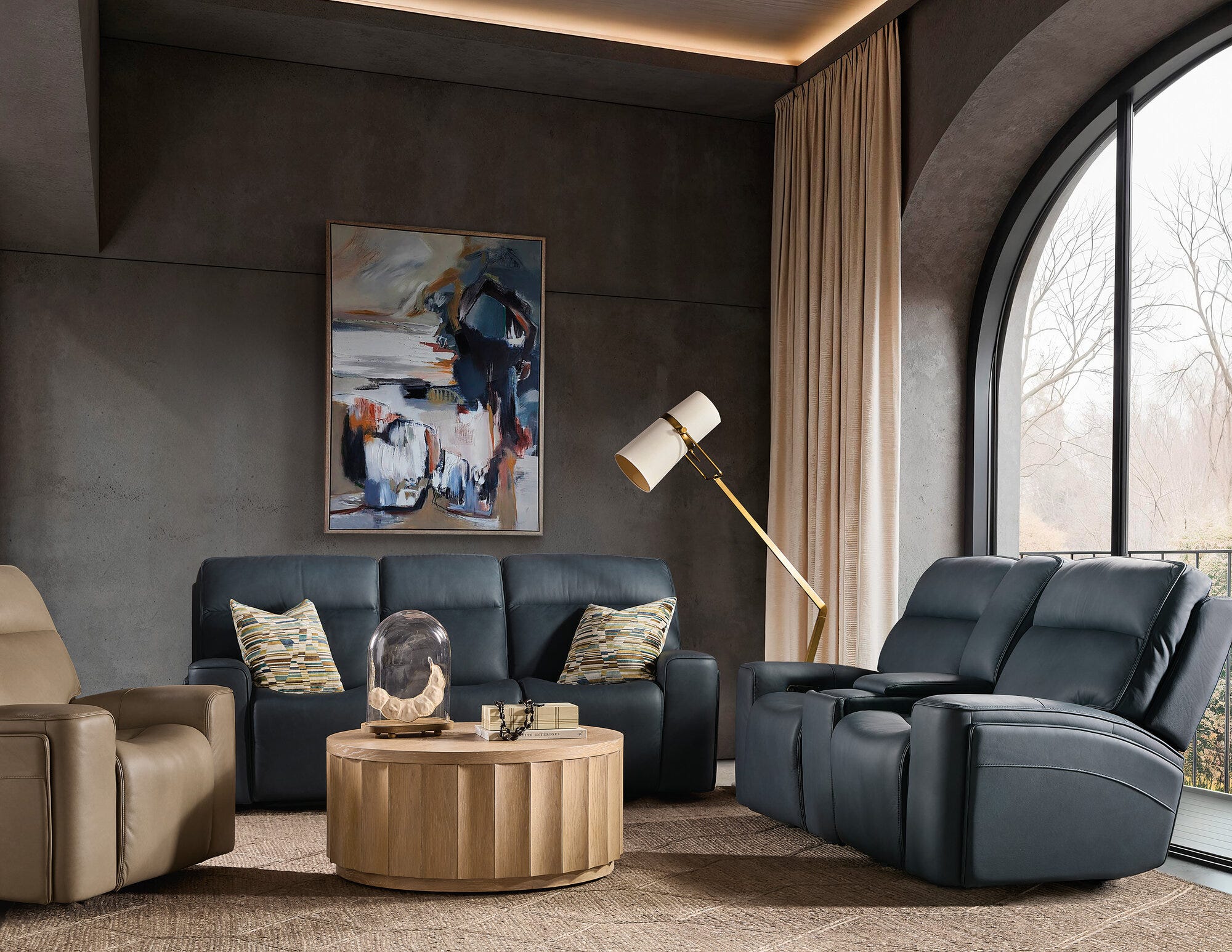 Riverton Power Sofa with Power Headrest and Lumbar