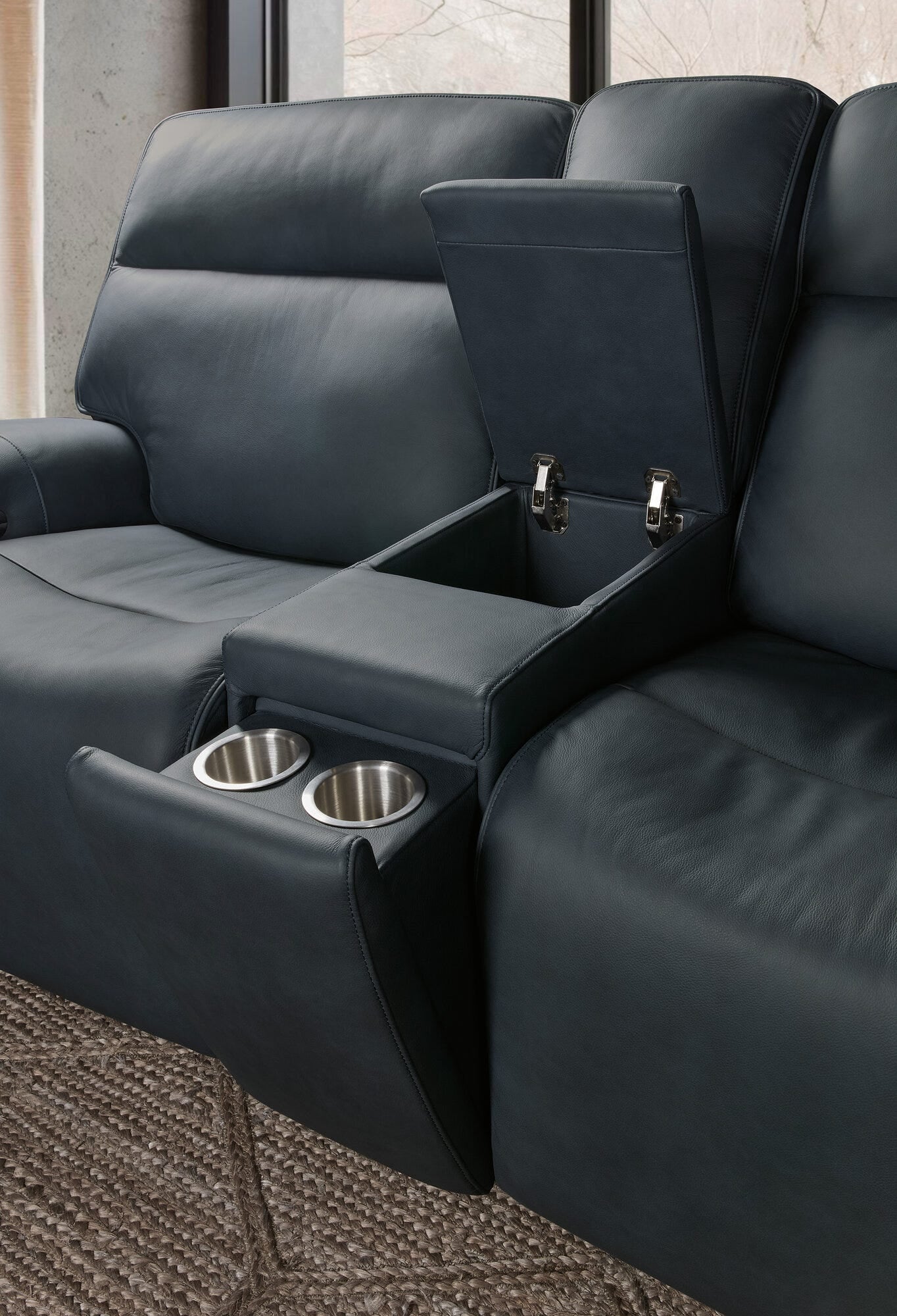 Riverton Power Gliding Console Loveseat with Power Headrest and Lumbar