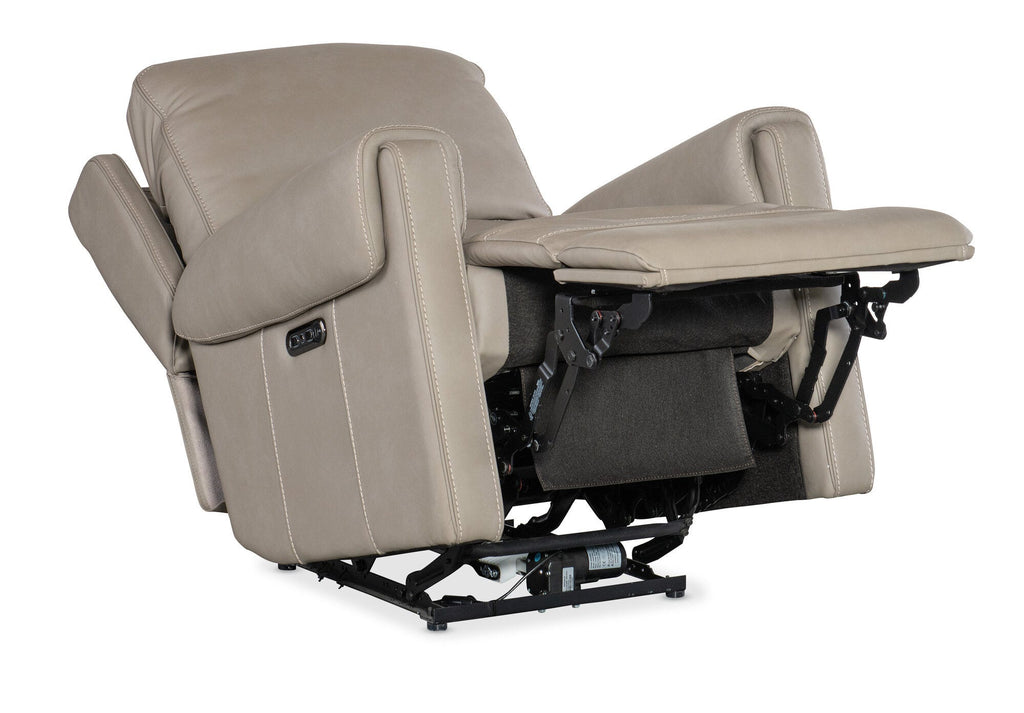 Somers Power Recliner with Power Headrest Full Open Silo Image
