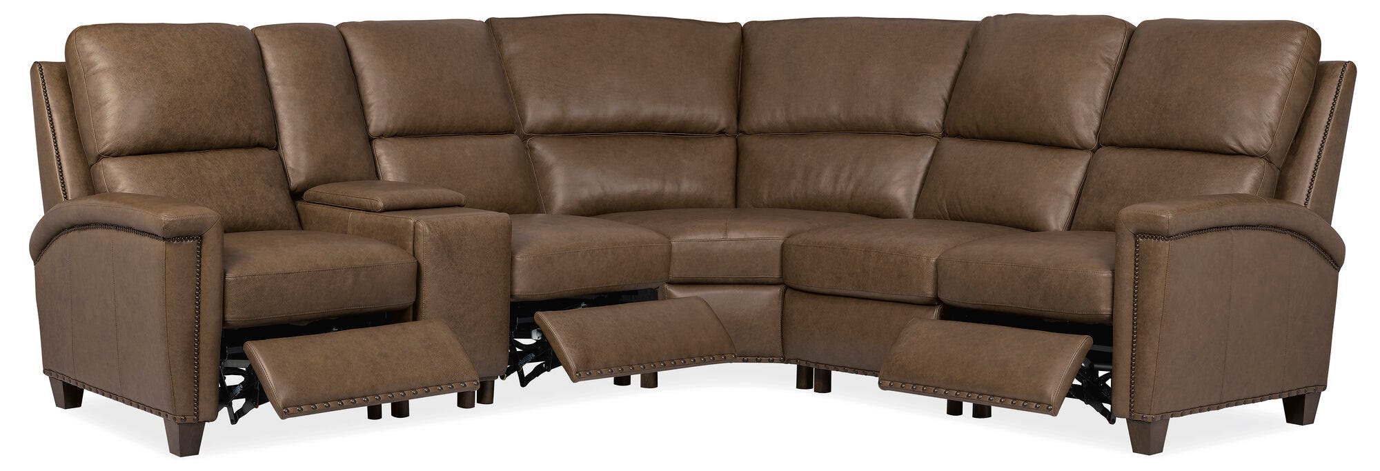 Julian Six-Piece Reclining Sectional Open