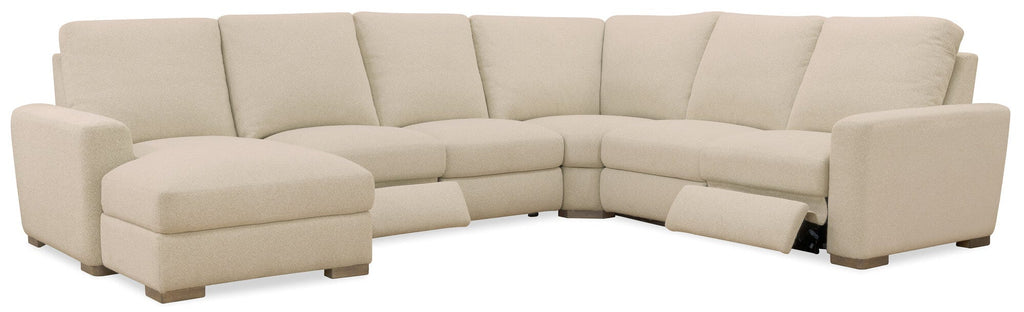 Optimus Five-Seat Sectional Silo - Open 3/4 Angle