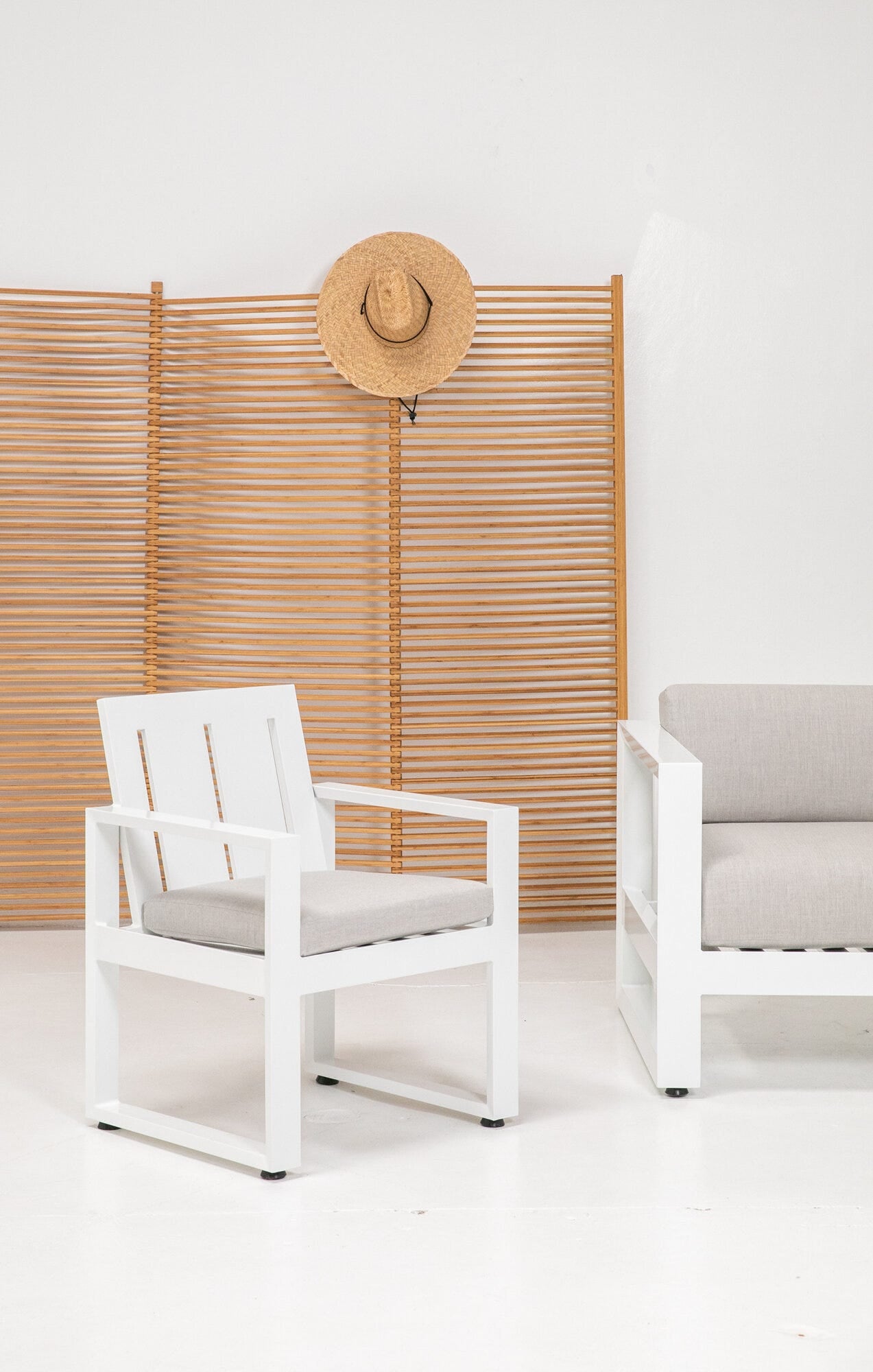 Newport Dining Chair in Cast Silver, No Welt