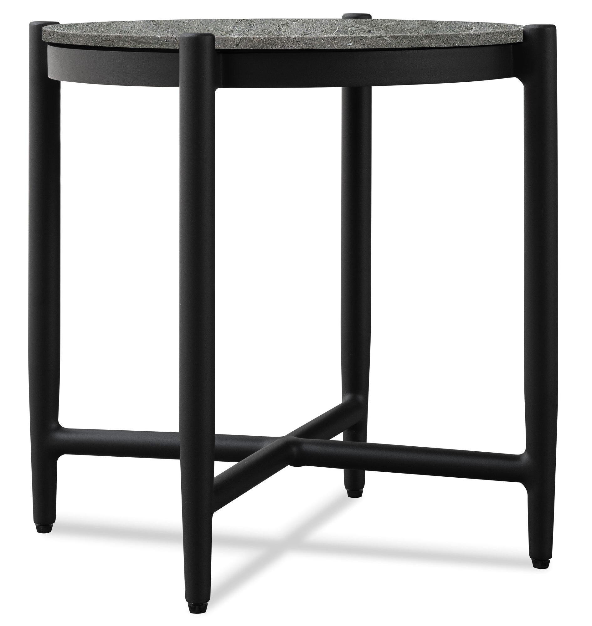 Graphite Round Post End Table