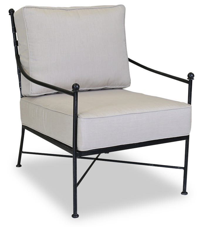 Provence Club Chair in Canvas Flax w/ Self Welt