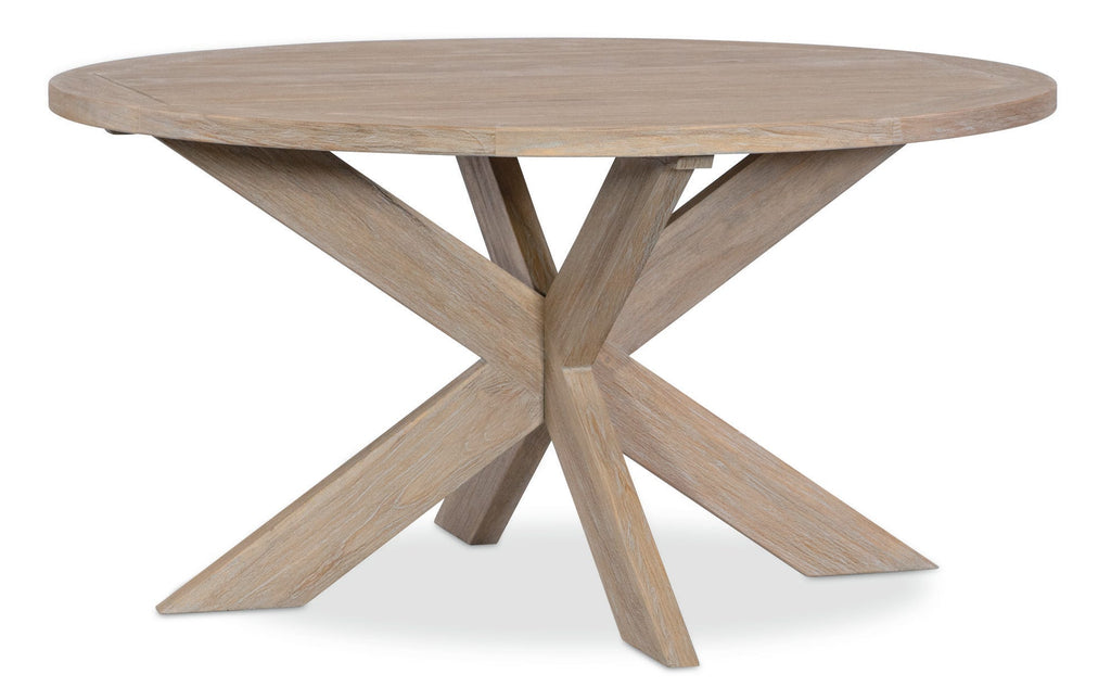 Coastal Teak 56" Round Dining Table Silo