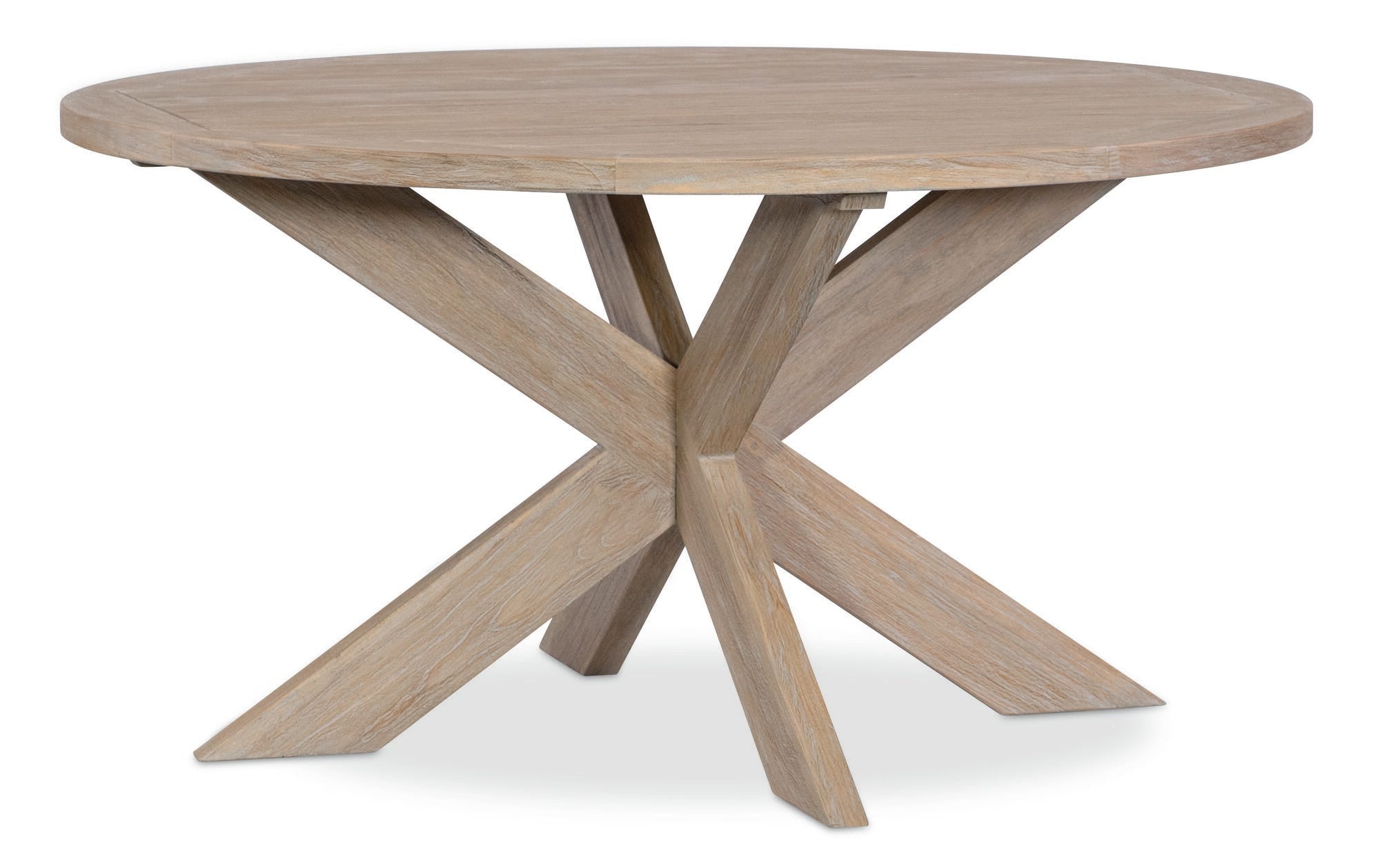 Coastal Teak 56" Round Dining Table Silo