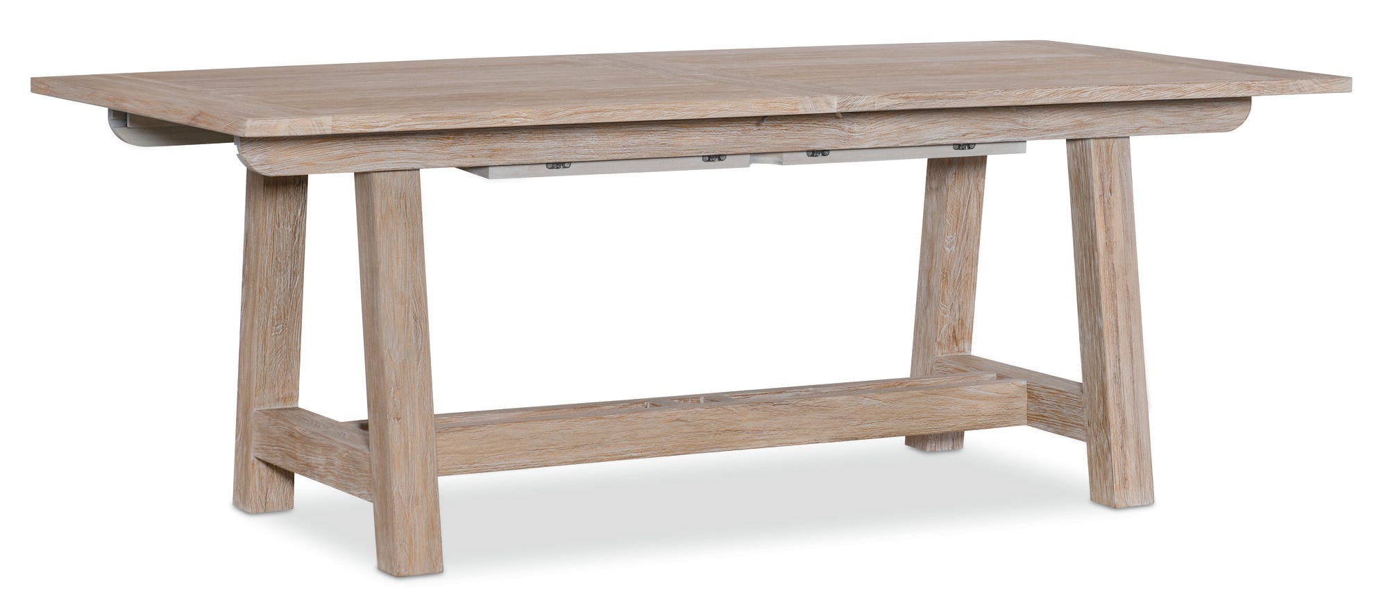 Coastal Teak Dining Table with Leaf Extension