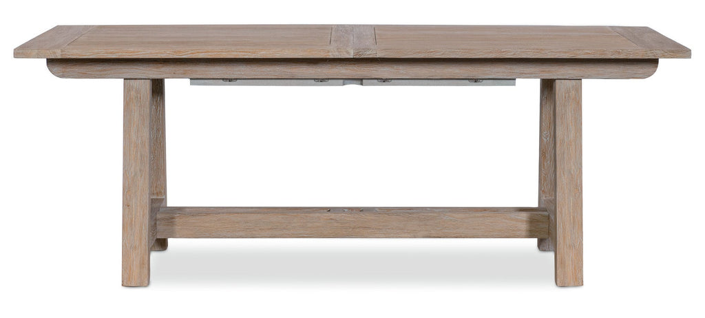 Coastal Teak Dining Table with Leaf Extension