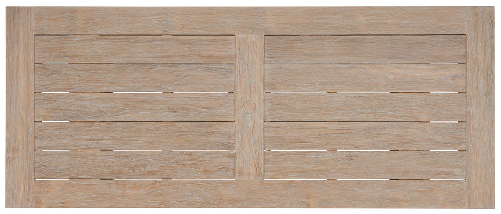 Coastal Teak 94 in. Rectangular Trestle Dining Table