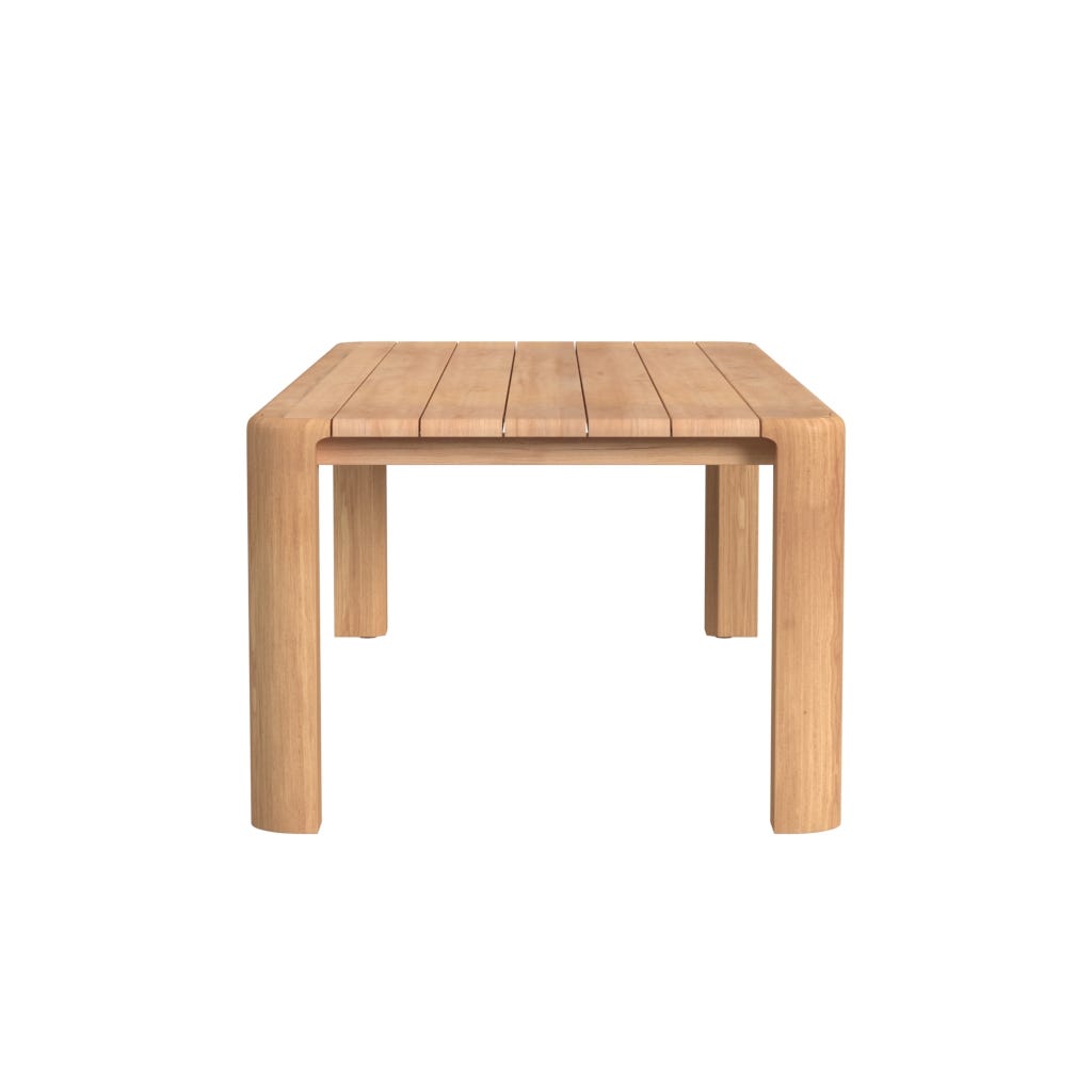 Natural Teak 96 in. Rectangular Dining Table