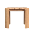 Natural Teak End Table Side View