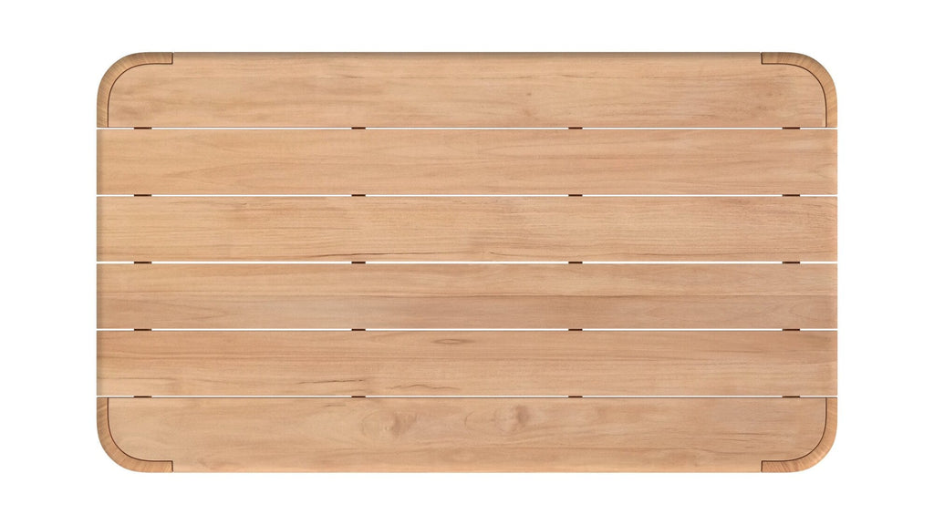 Natural Teak Coffee Table Top Down