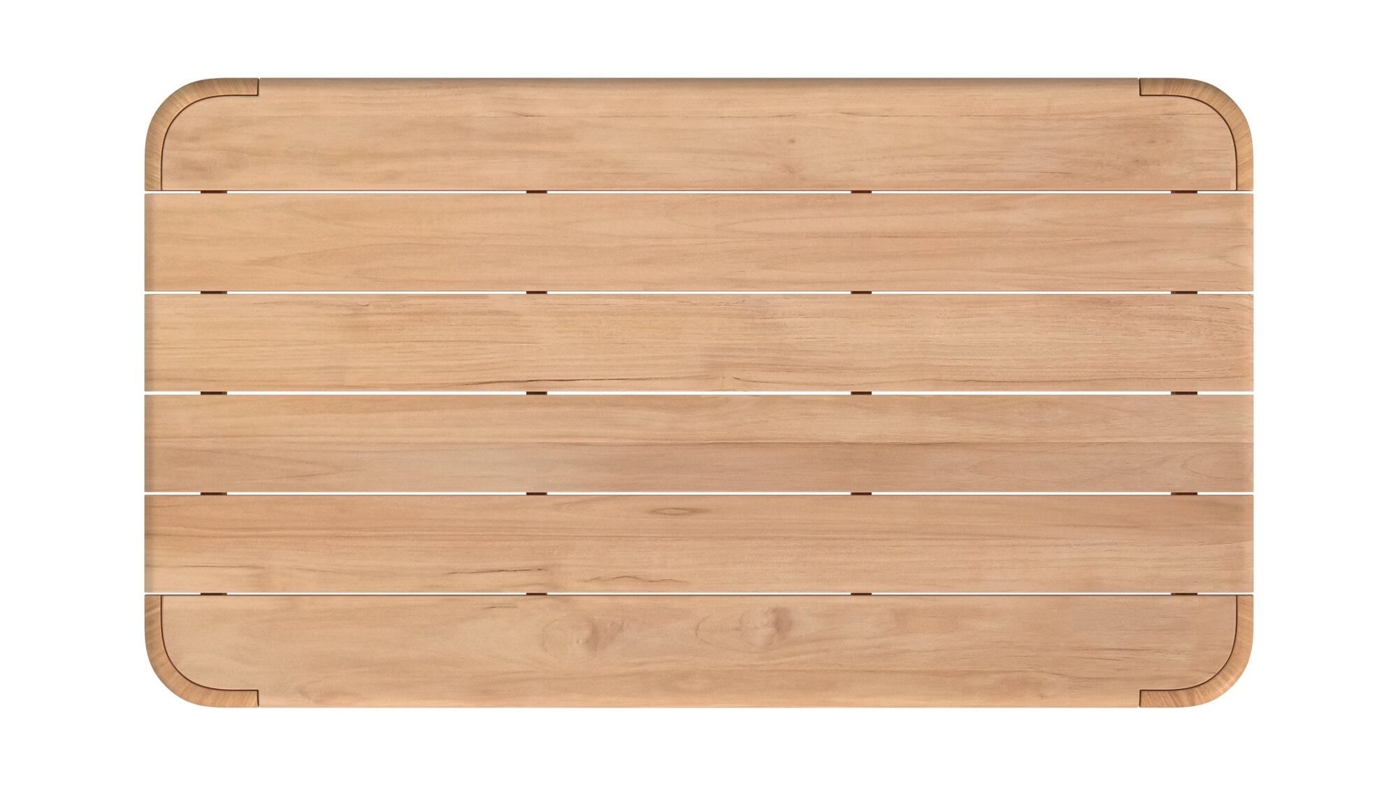 Natural Teak Coffee Table Top Down