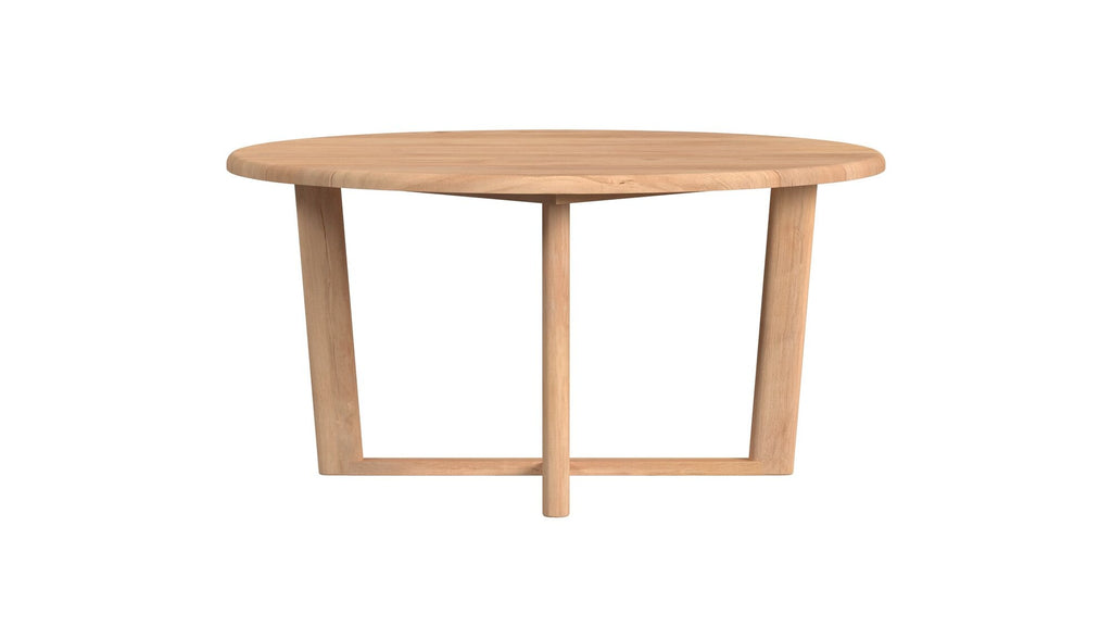 Natural Teak 56" Round Dining Table Silo Image 2