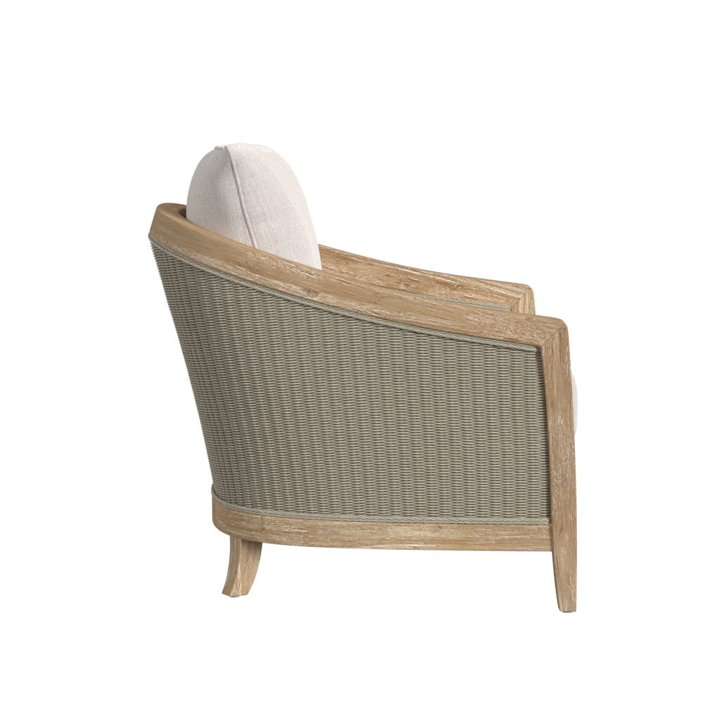 Cambria Club Chair in Canvas Canvas w/ Self Welt