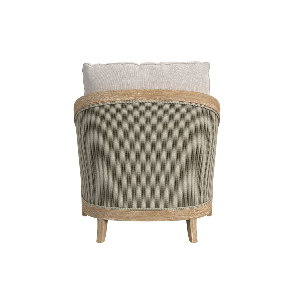 Cambria Club Chair in Canvas Canvas w/ Self Welt