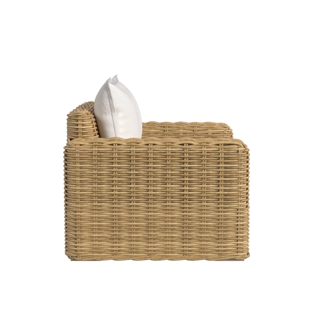 Playa Oversized Club Chair in Soothe Pearl w/ Flange Welt