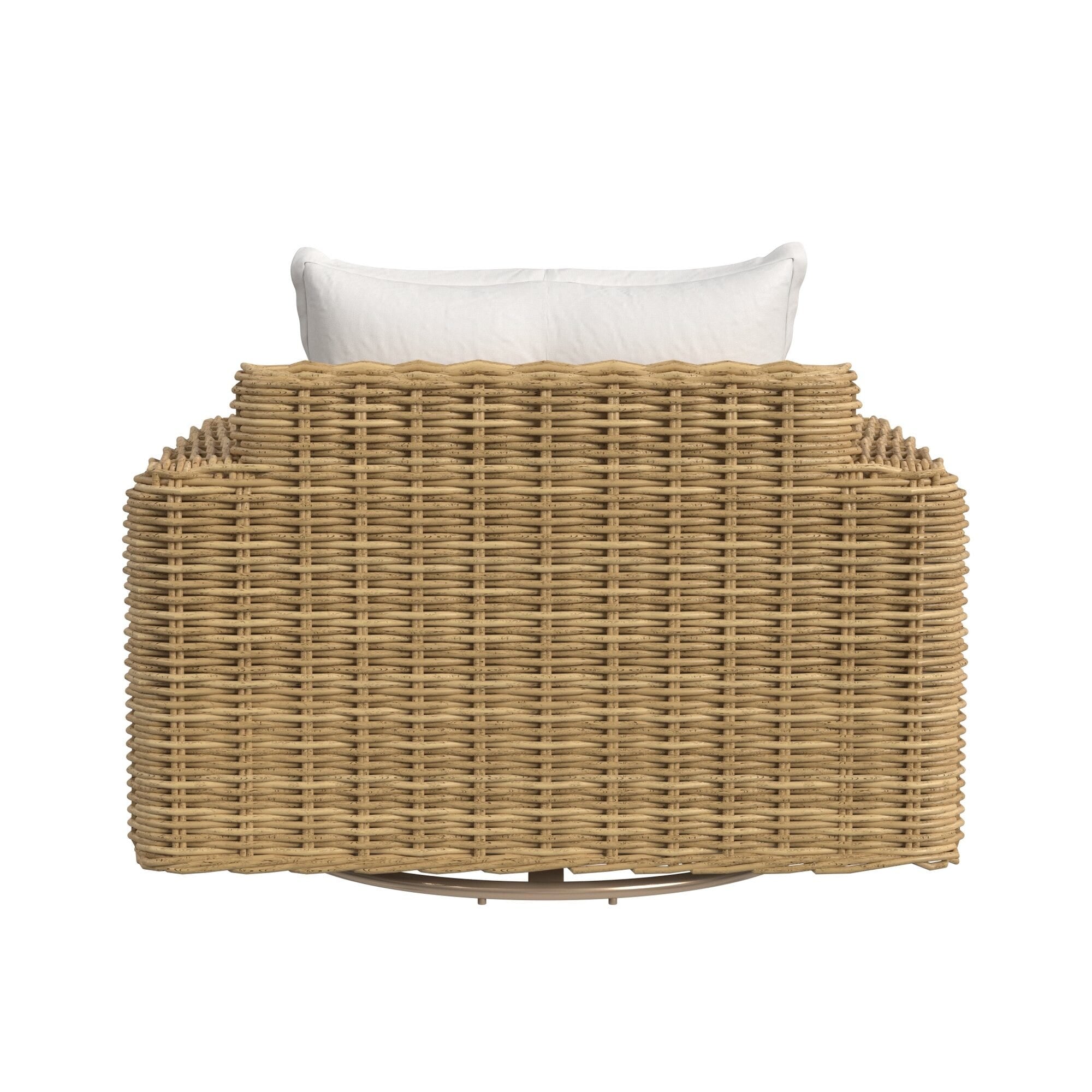 Playa Oversized Swivel Club Chair in Soothe Pearl w/ Flange Welt