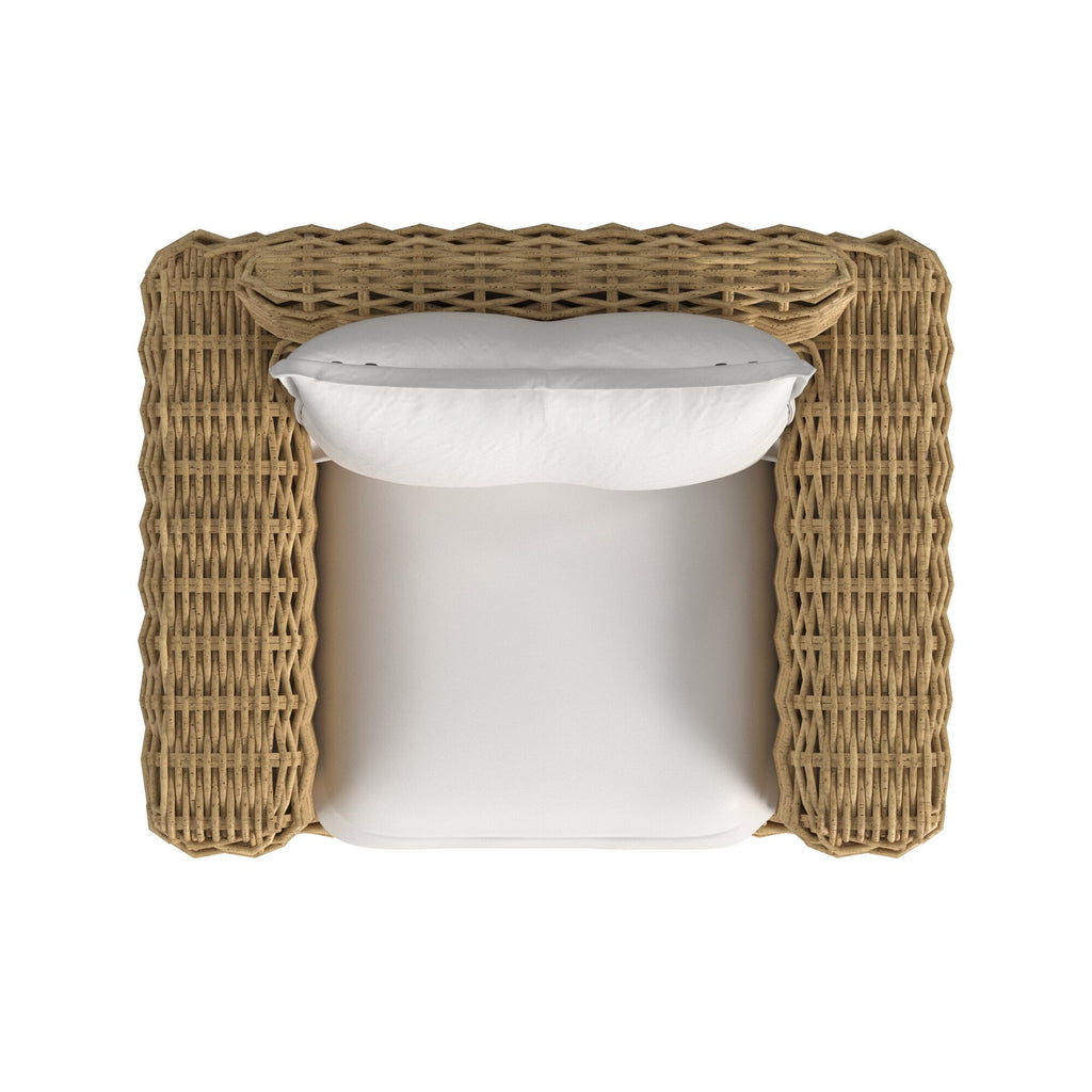 Playa Oversized Swivel Club Chair in Soothe Pearl w/ Flange Welt