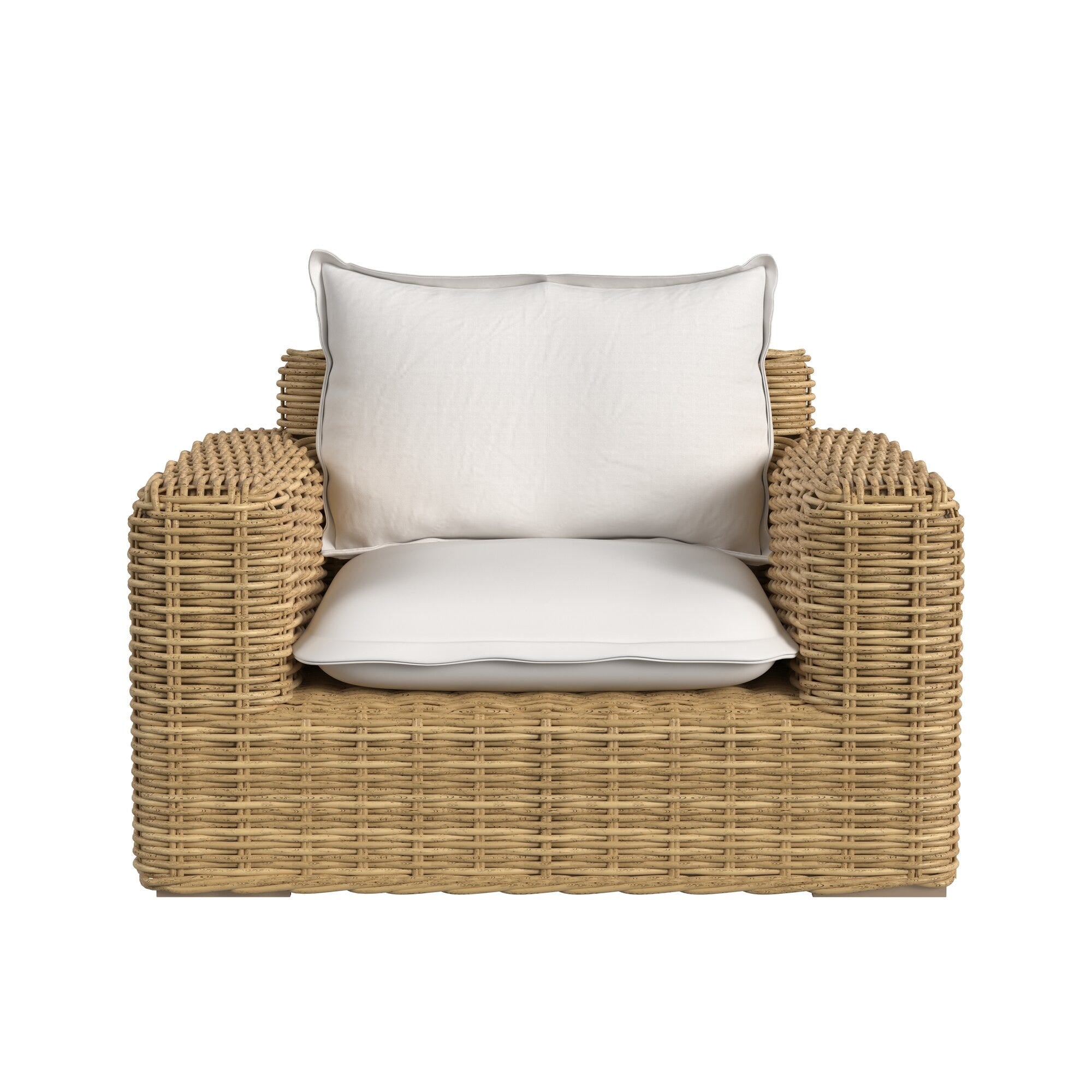Playa Oversized Club Chair in Soothe Pearl w/ Flange Welt