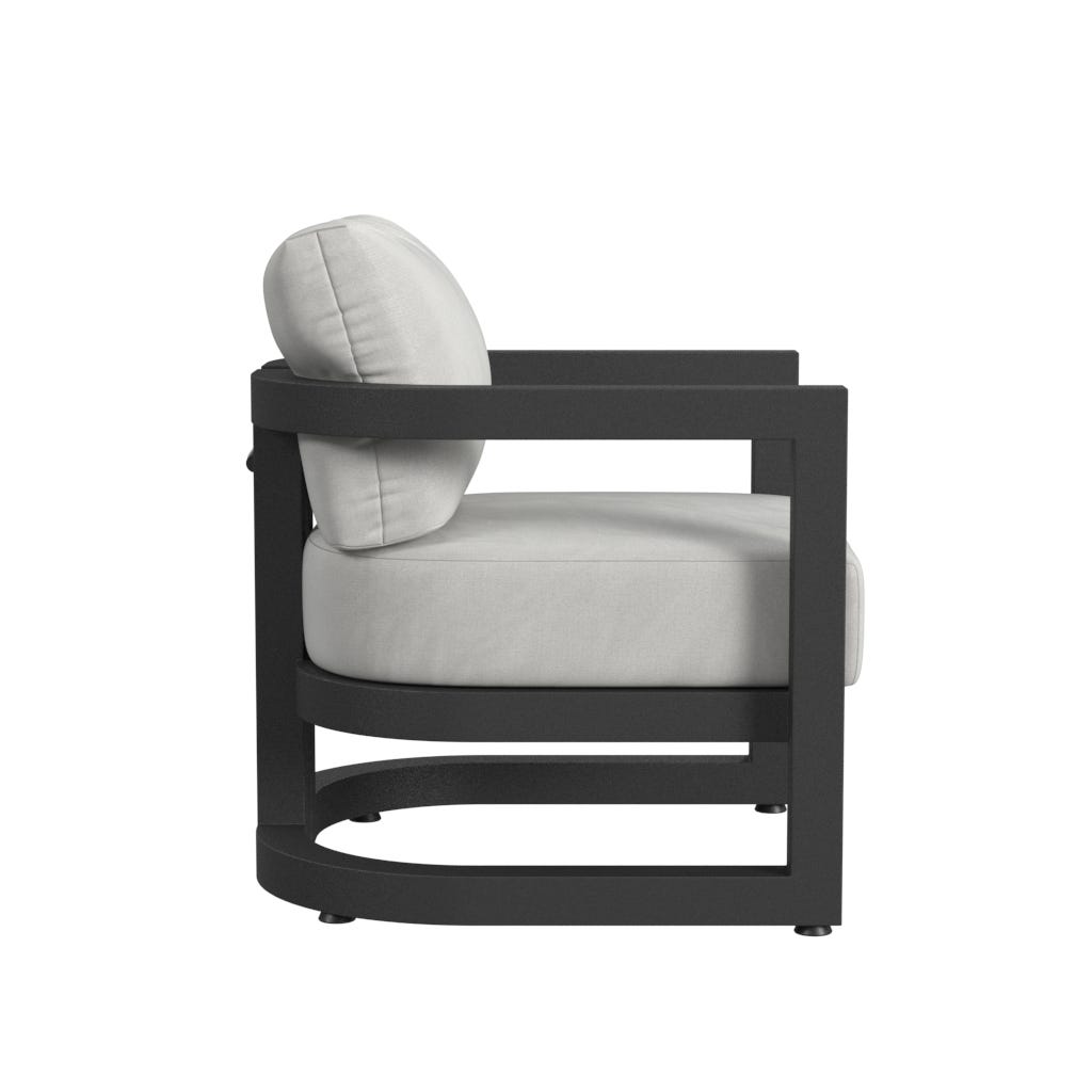 Malibu Club Chair in Cast Silver, No Welt