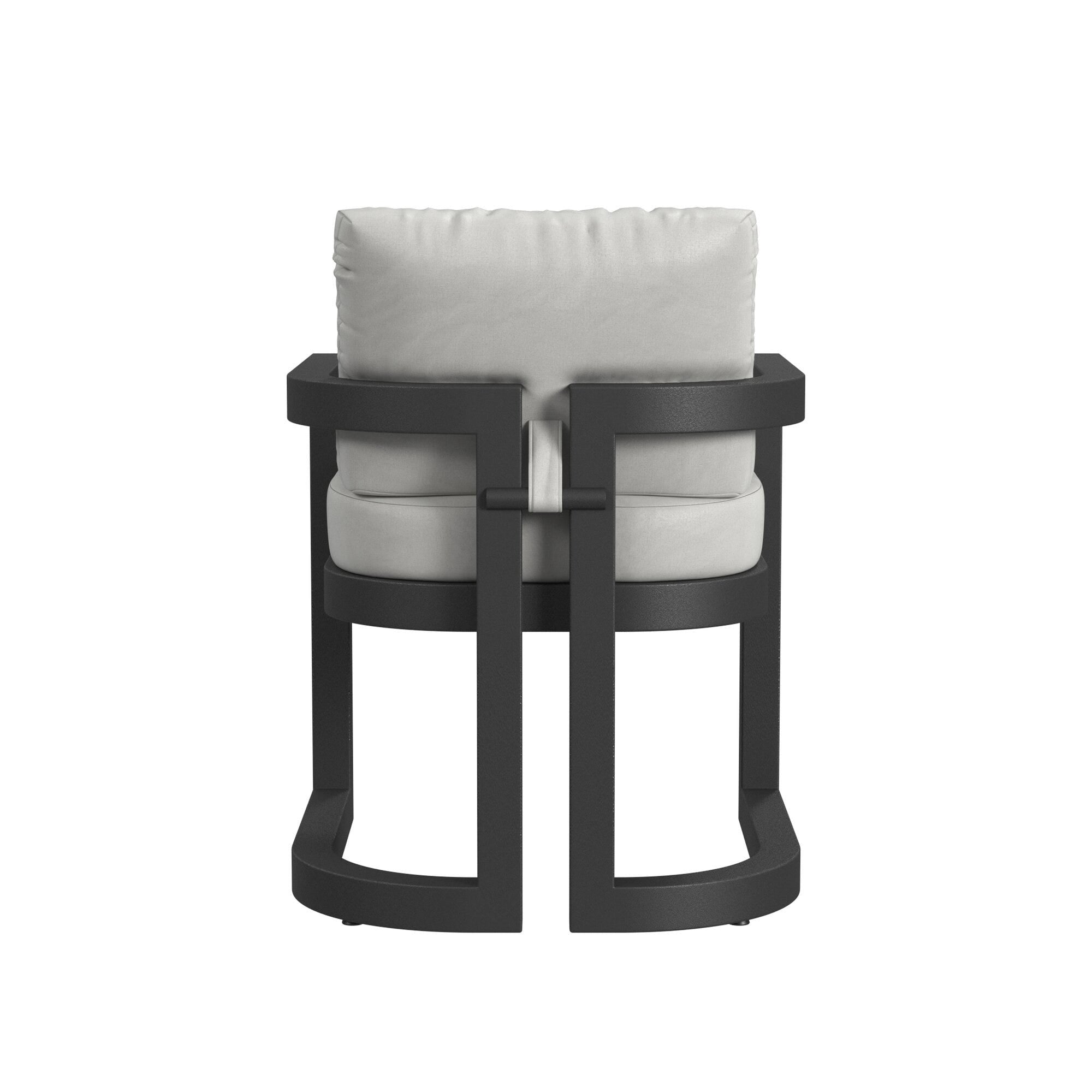 Malibu Dining Chair in Cast Silver, No Welt