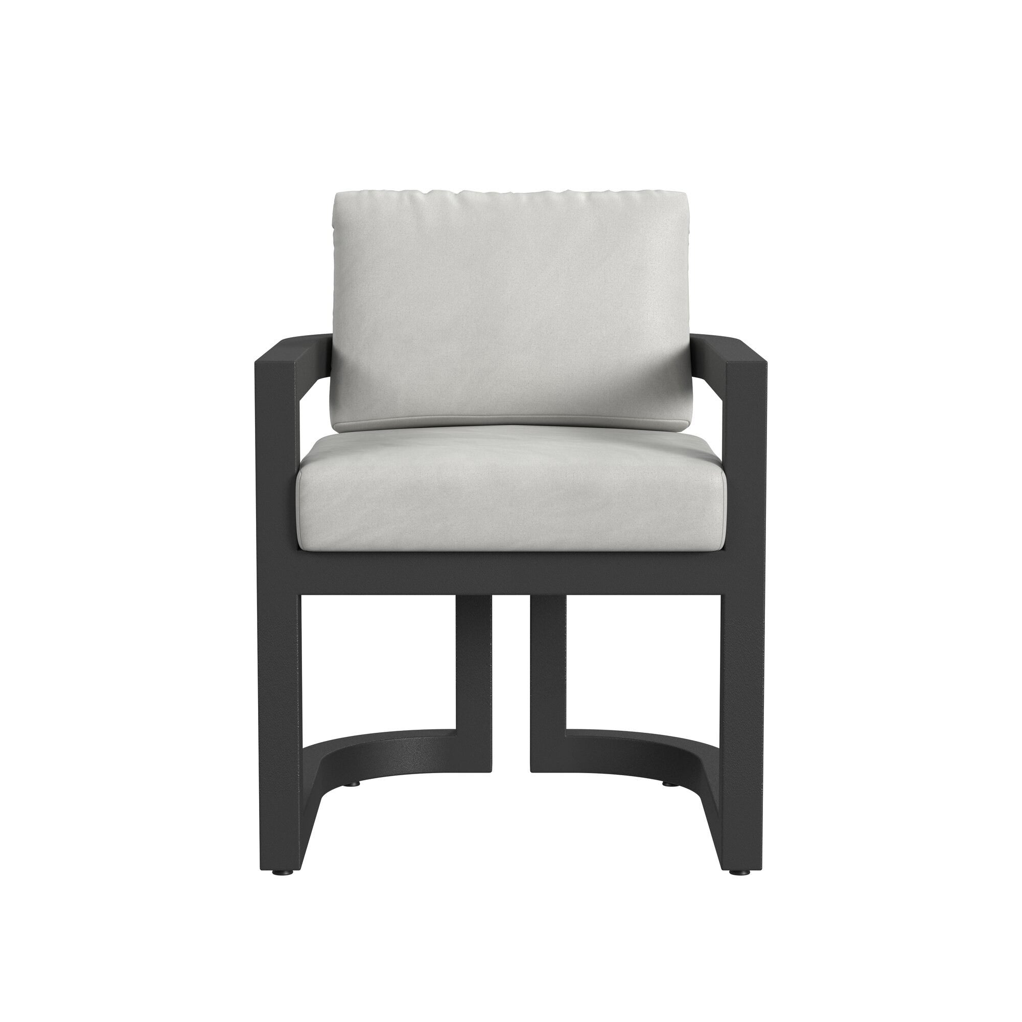 Malibu Dining Chair in Cast Silver, No Welt