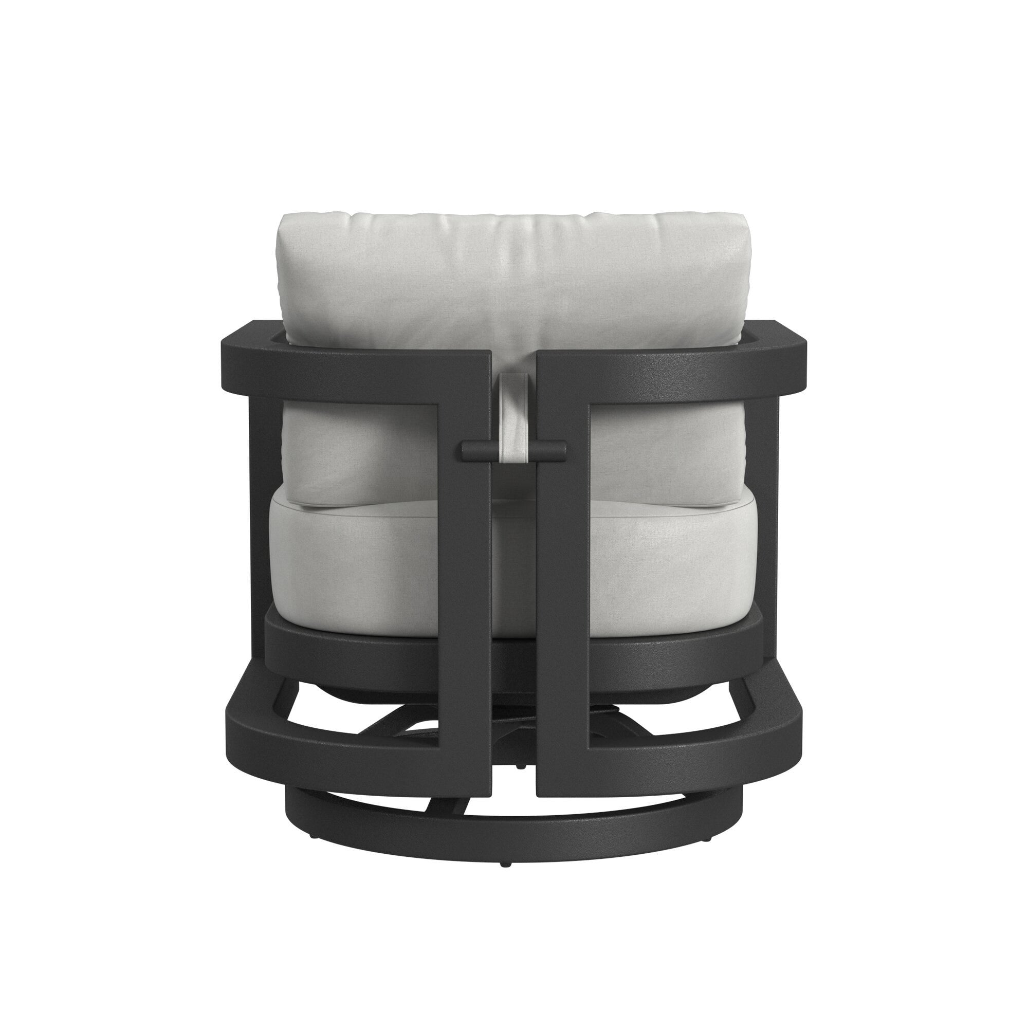 Malibu Swivel Chair in Cast Silver, No Welt