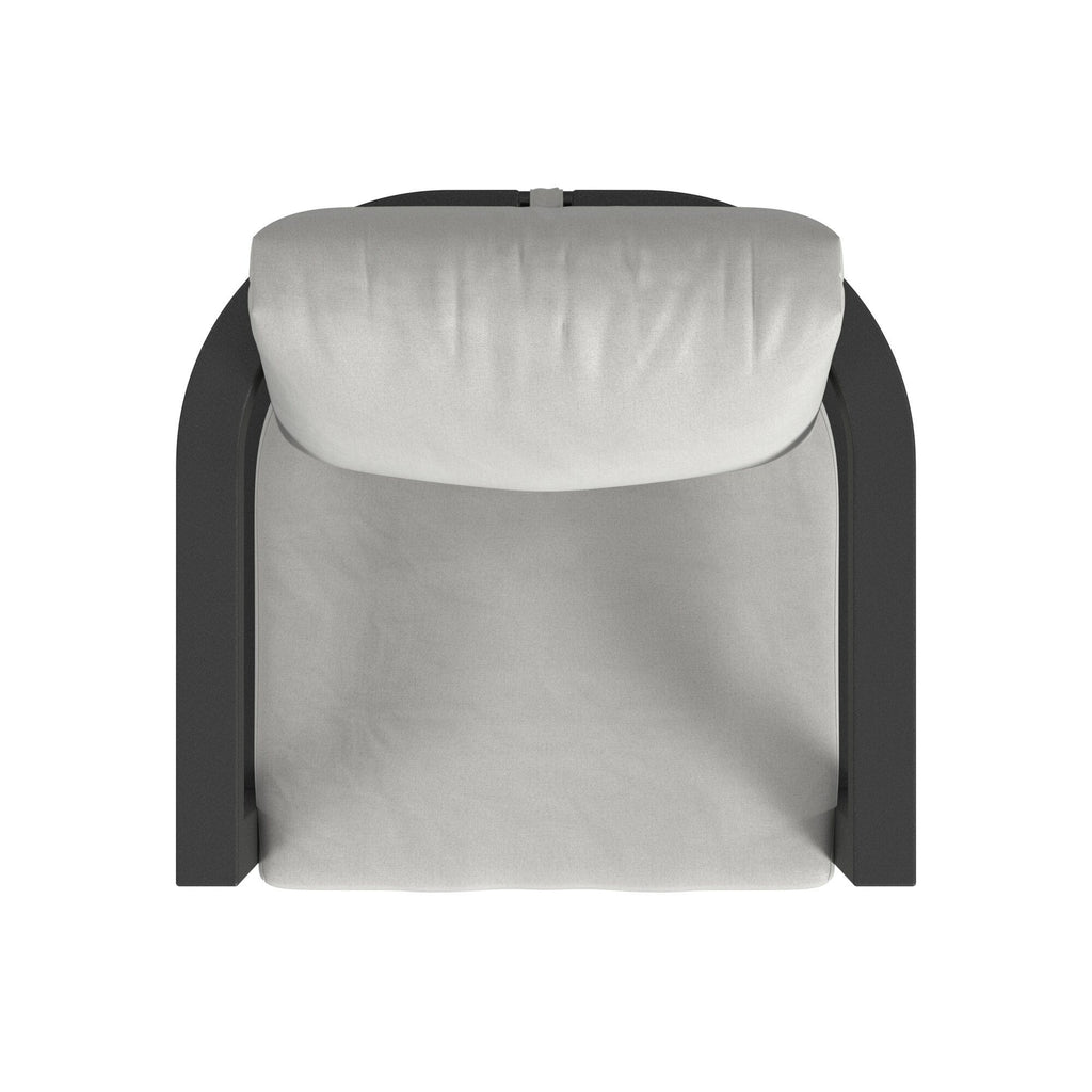 Malibu Swivel Chair in Cast Silver, No Welt