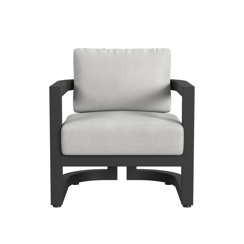 Malibu Club Chair in Cast Silver, No Welt