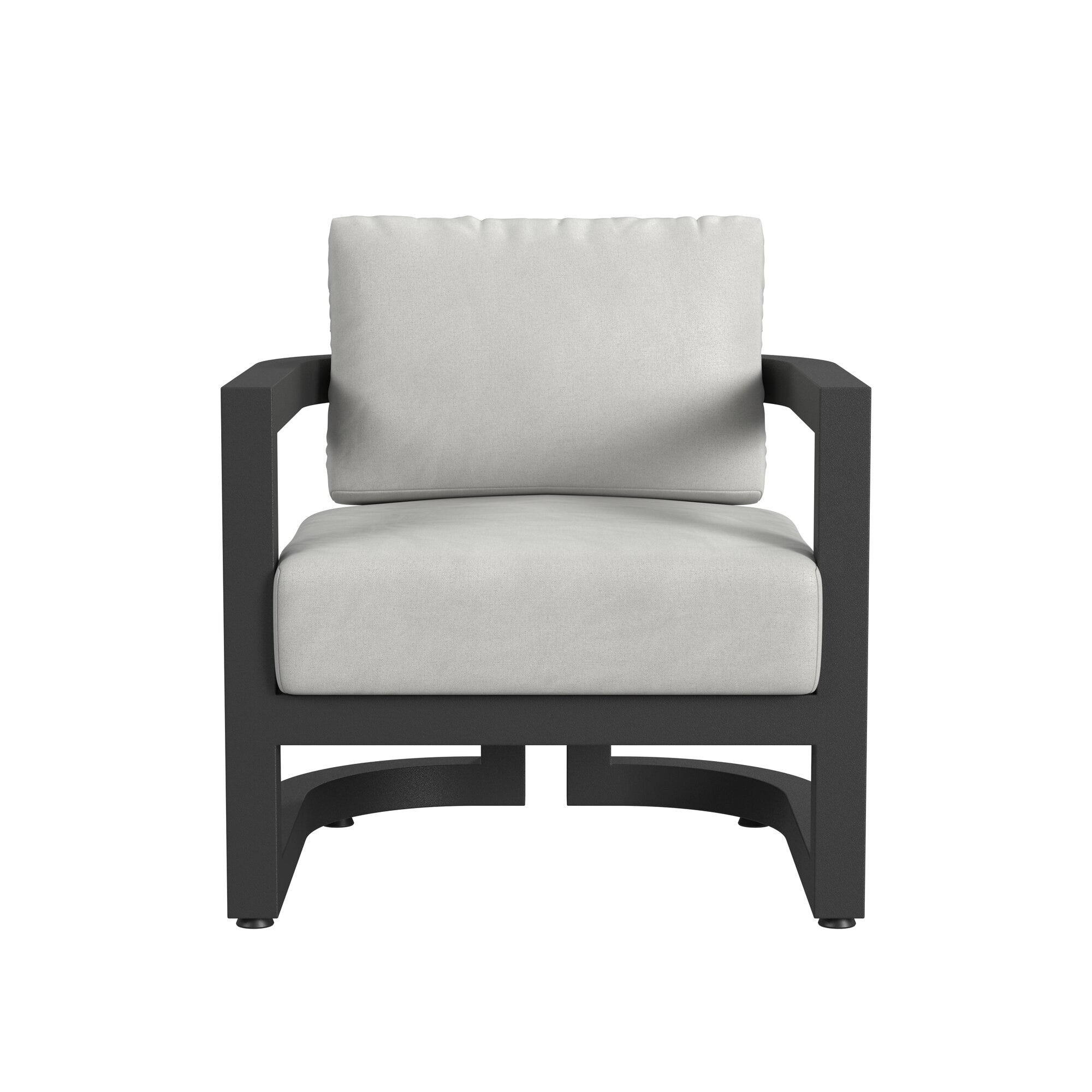 Malibu Club Chair in Cast Silver, No Welt