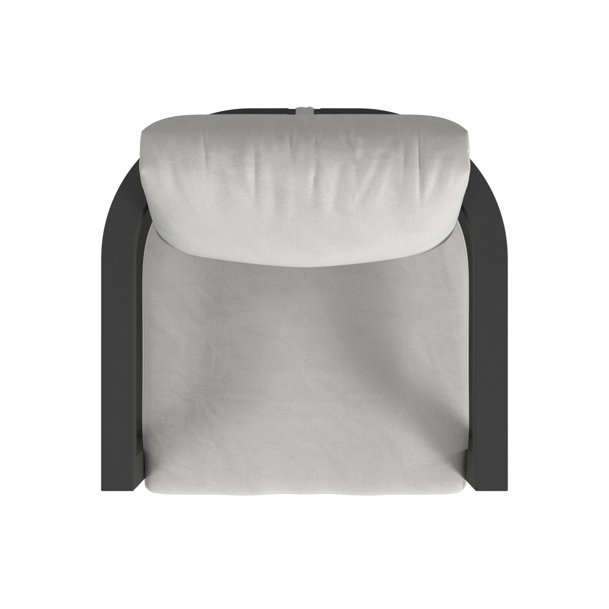 Malibu Club Chair in Cast Silver, No Welt