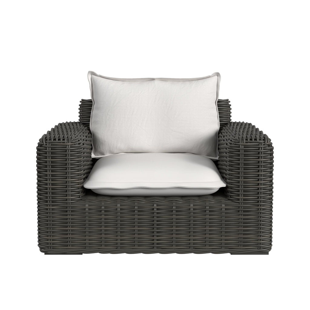 Cabo Oversized Club Chair in Soothe Pearl w/ Flange Welt
