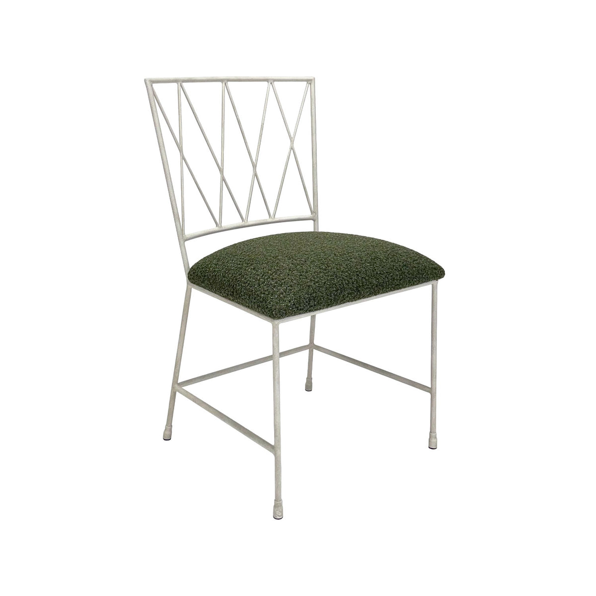 Stella Chair in Ivory finish with Willow Performance fabric.