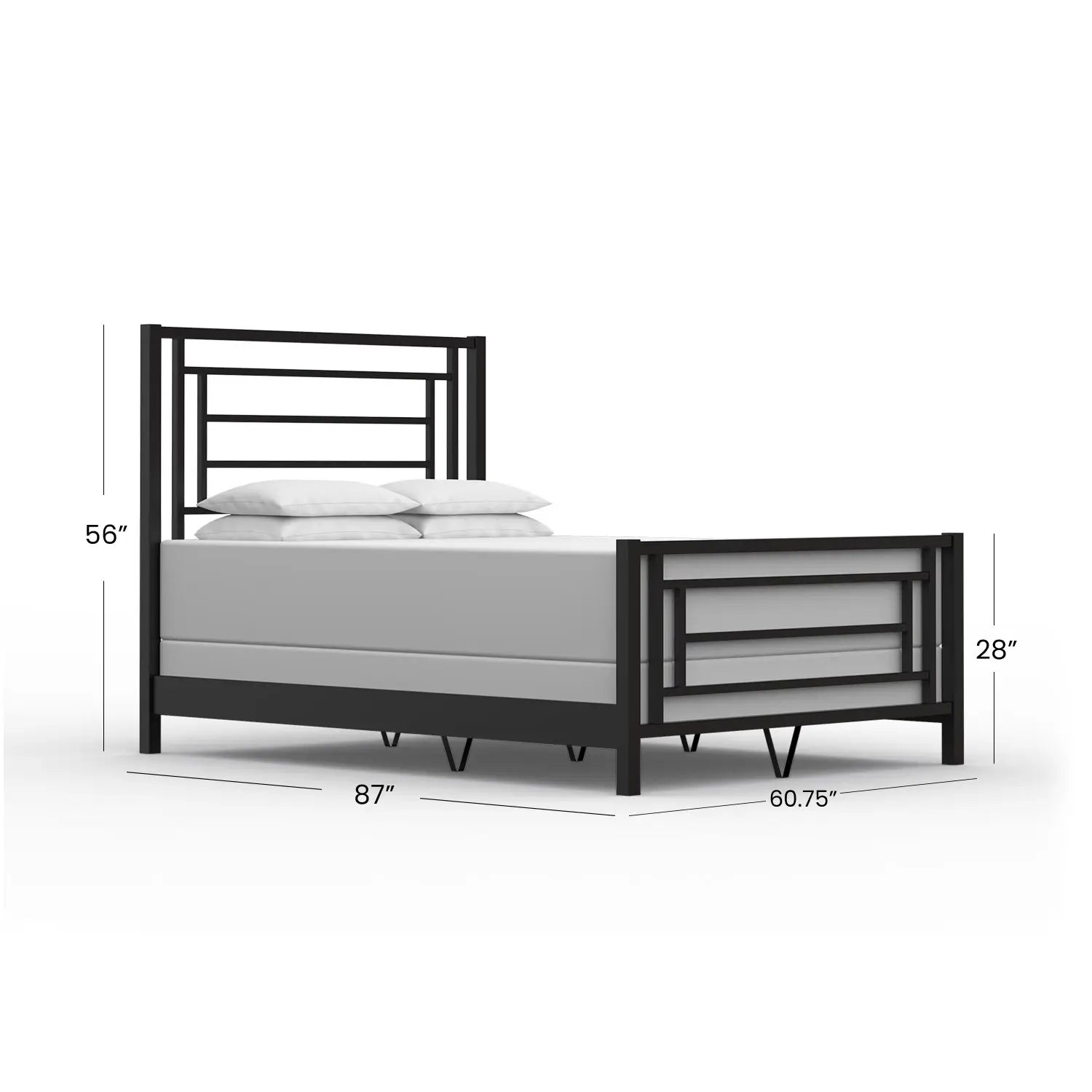 Sunset 1320 queen CBMPF MatteBlack finish dimensions C